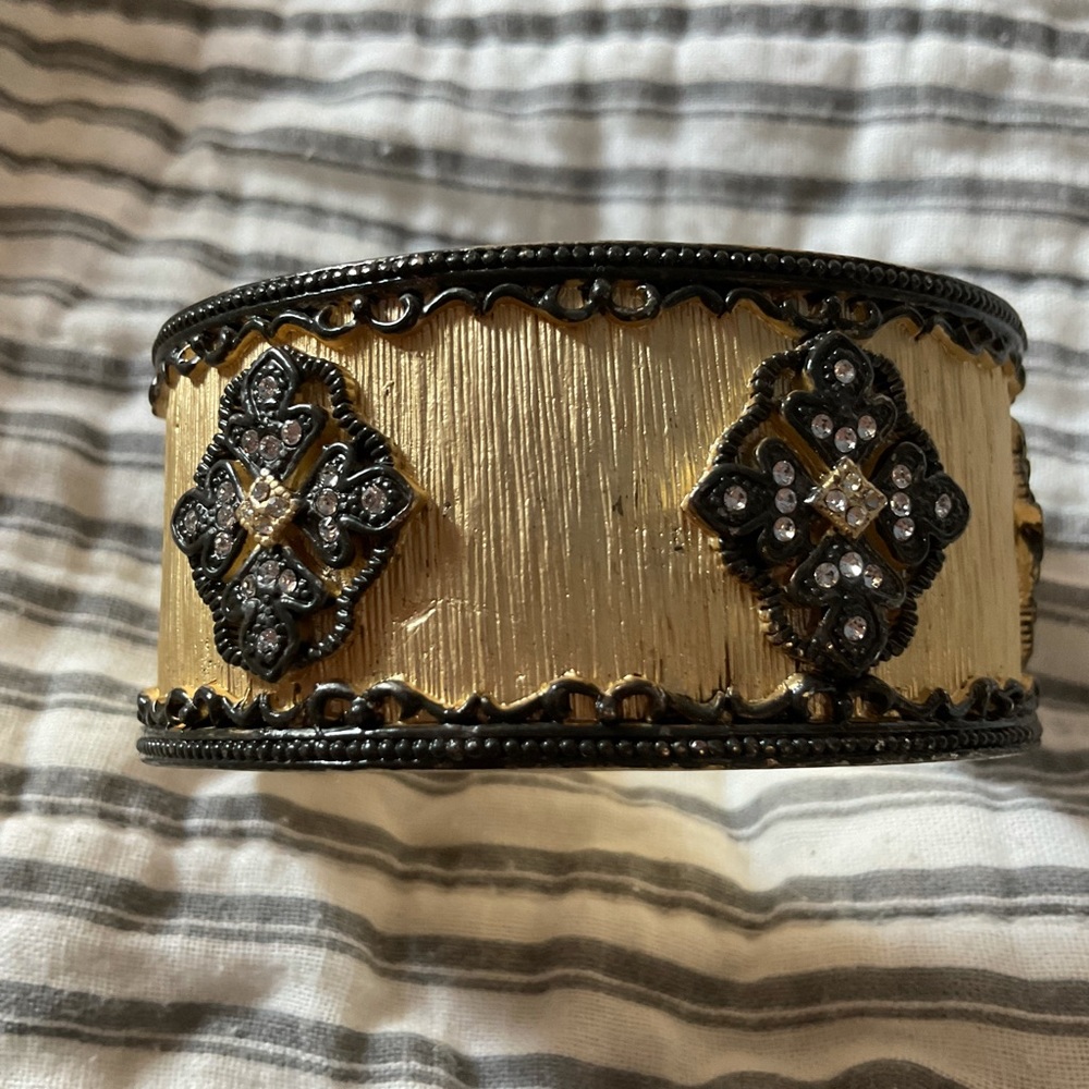 Cool Black and Gold Cuff Bracelet